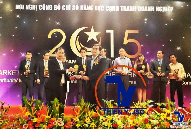 công ty Thiên Ý nhận giải thưởng thương hiệu doanh nghiệp top brand 2015